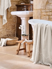 Christy Sand Boho Jacquard Fringed Cotton Towel - Image 2 of 5