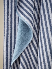Christy Chalk Blue Portobello Stripe Cotton Towel - Image 4 of 5
