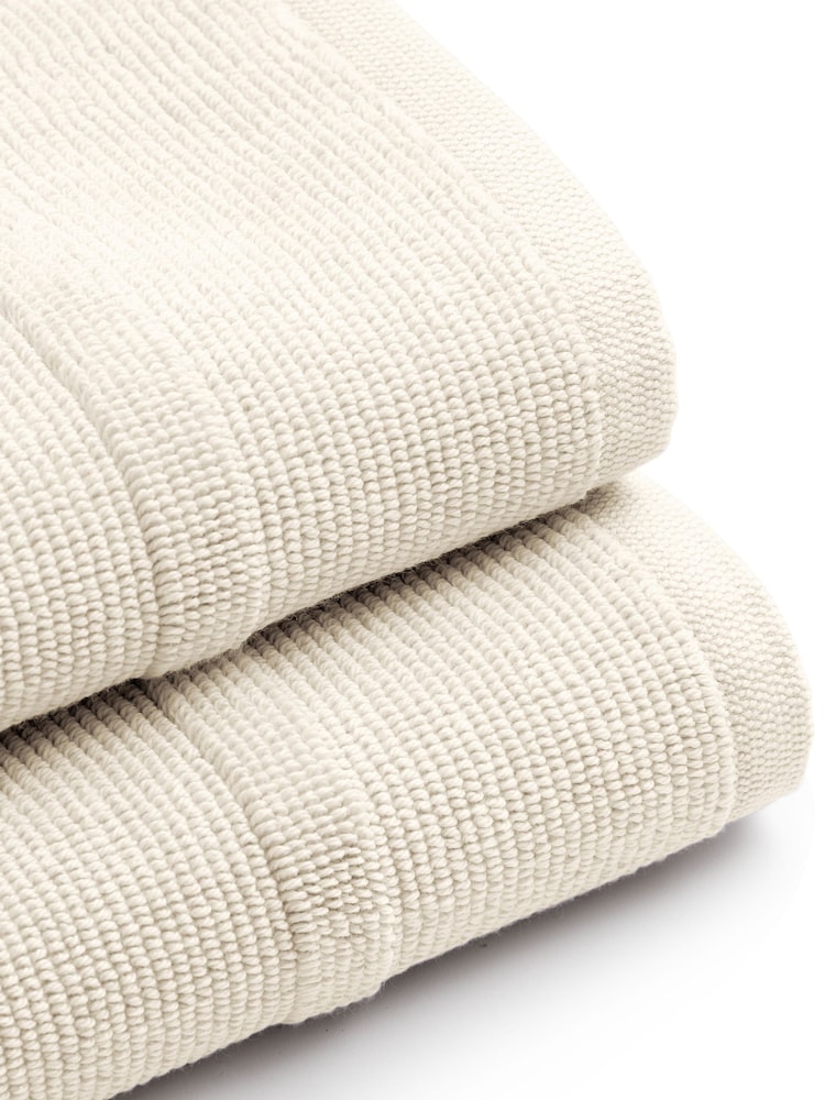 Christy Ecru Highgate Turkish Cotton Ribbed Towel - Image 4 of 4 Christy Ecru Highgate Turkish Cotton Ribbed Towel - Image 4 of 4