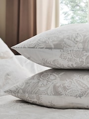 Christy Beige Beatrice Cotton Percale Pillowcase Pair - Image 2 of 3