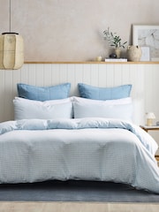 Christy Blue Gingham Yarn Dye Duvet Cover & Pillowcase Set - Image 1 of 4