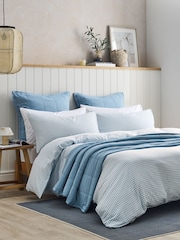Christy Blue Gingham Yarn Dye Duvet Cover & Pillowcase Set - Image 2 of 4