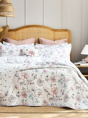 Christy Pink Tropical Floral Reversible Cotton Bedspread - Image 1 of 3