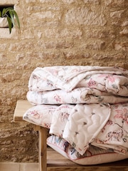 Christy Pink Tropical Floral Reversible Cotton Bedspread - Image 2 of 3