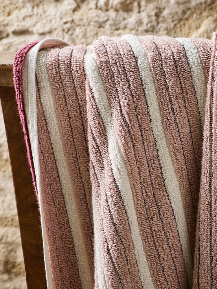 Christy Rose/Blackberry Darwin Turkish Cotton Reversible Towel - Image 1 of 5 Christy Rose/Blackberry Darwin Turkish Cotton Reversible Towel - Image 1 of 5