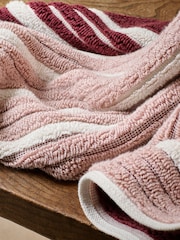 Christy Rose/Blackberry Darwin Turkish Cotton Reversible Towel - Image 4 of 5
