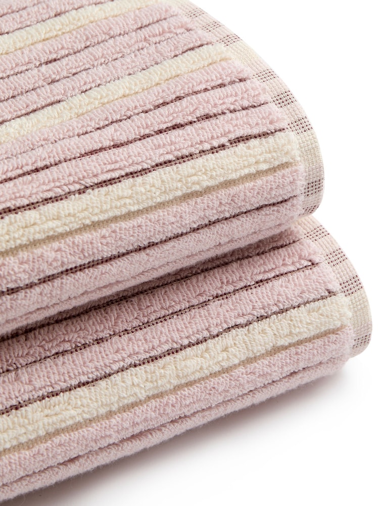 Christy Rose/Blackberry Darwin Turkish Cotton Reversible Towel - Image 5 of 5 Christy Rose/Blackberry Darwin Turkish Cotton Reversible Towel - Image 5 of 5