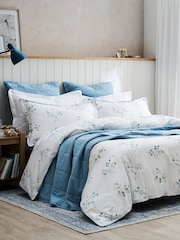 Christy Blue Forget Me Not Cotton Duvet Cover & Pillowcase Set - Image 4 of 4