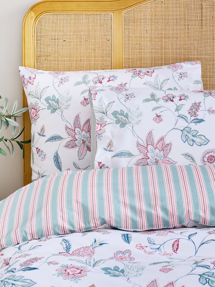 Christy Blue Kew Cotton Sateen Pillowcase Pair - Image 2 of 3 Christy Blue Kew Cotton Sateen Pillowcase Pair - Image 2 of 3