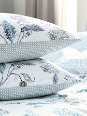 Christy Blue Bramley Cotton Sateen Pillowcase Pair - Image 1 of 3