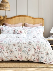 Christy Pink Tropical Floral Duvet Cover & Pillowcase Set - Image 1 of 5