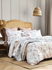 Christy Pink Tropical Floral Duvet Cover & Pillowcase Set - Image 5 of 5
