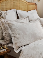 Christy Beige Beatrice Cotton Duvet Cover & Pillowcase Set - Image 1 of 4