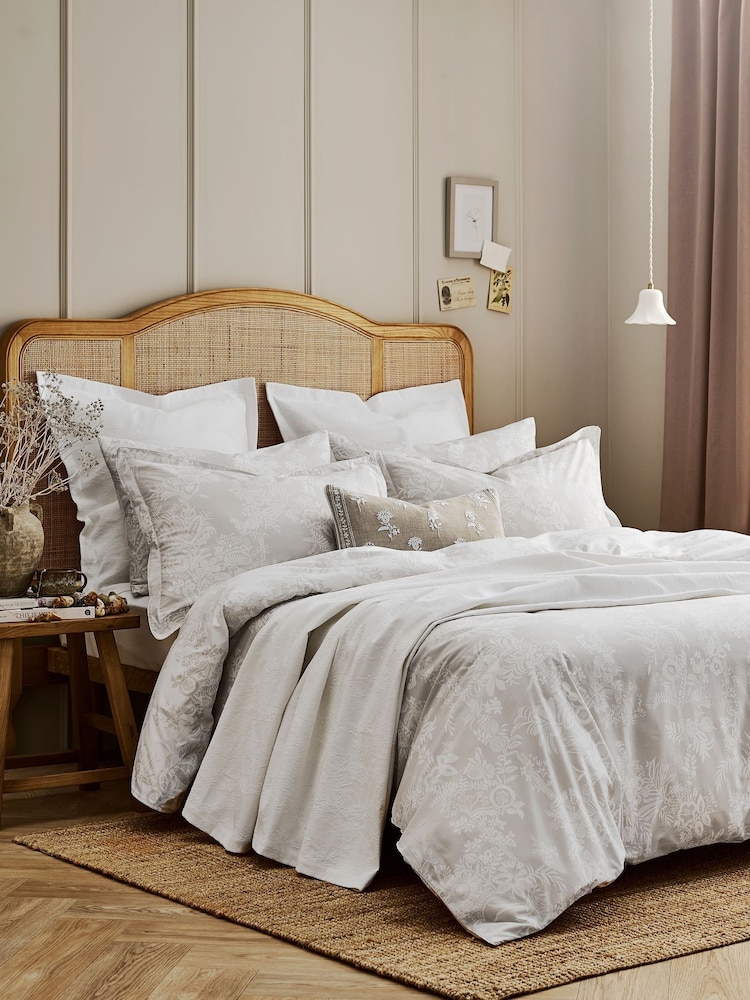 Christy Beige Beatrice Cotton Duvet Cover & Pillowcase Set - Image 2 of 4