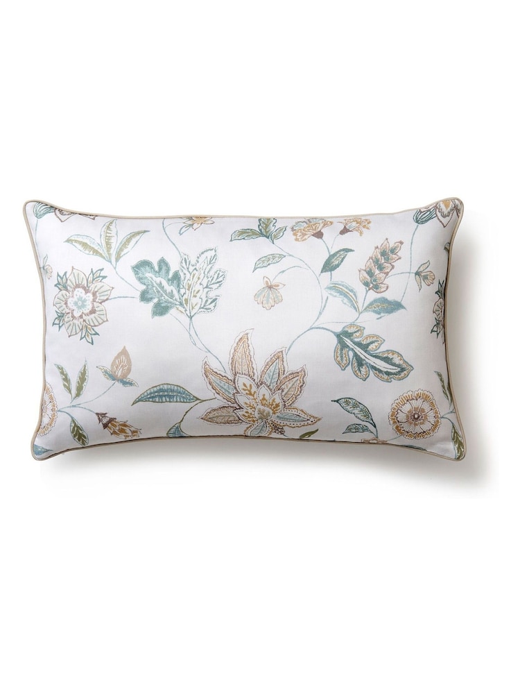 Christy Aqua Kew Boudoir Reversible Filled Cushion - Image 2 of 4