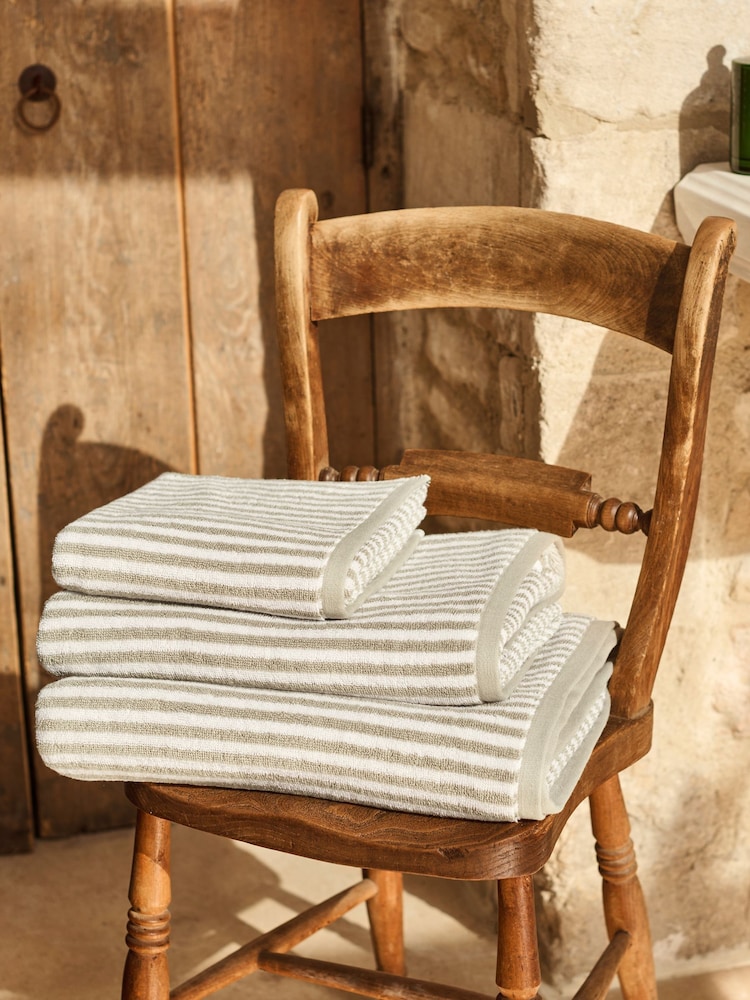Christy Birch Portobello Stripe Cotton Towel - Image 1 of 5 Christy Birch Portobello Stripe Cotton Towel - Image 1 of 5