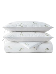 Christy Green Clover Cotton Percale Duvet Cover & Pillowcase Set - Image 2 of 4