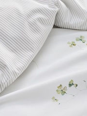 Christy Green Clover Cotton Percale Duvet Cover & Pillowcase Set - Image 3 of 4