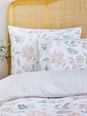 Christy Aqua Kew Cotton Sateen Duvet Cover & Pillowcase Set - Image 1 of 5