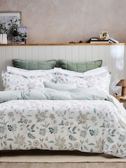 Christy Aqua Kew Cotton Sateen Duvet Cover & Pillowcase Set - Image 3 of 5