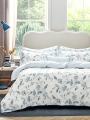 Christy Blue Bramley Cotton Sateen Duvet Cover & Pillowcase Set - Image 2 of 4