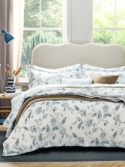 Christy Blue Bramley Cotton Sateen Duvet Cover & Pillowcase Set - Image 3 of 4