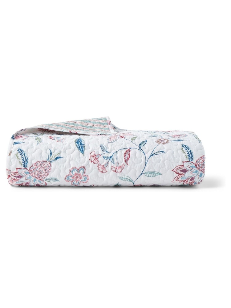Christy Blue Kew Reversible Bedspread Cotton Coverlet - Image 2 of 4
