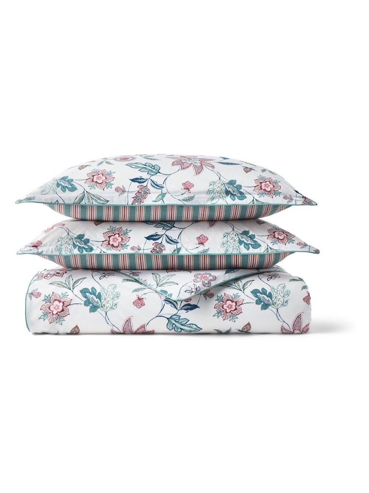 Christy Blue Kew Cotton Sateen Duvet Cover & Pillowcase Set - Image 5 of 5 Christy Blue Kew Cotton Sateen Duvet Cover & Pillowcase Set - Image 5 of 5
