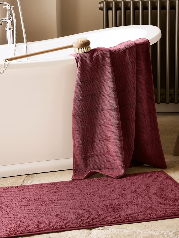 Christy Blackberry Highgate Turkish Cotton Ribbed Towel - Image 1 of 4 Christy Blackberry Highgate Turkish Cotton Ribbed Towel - Image 1 of 4