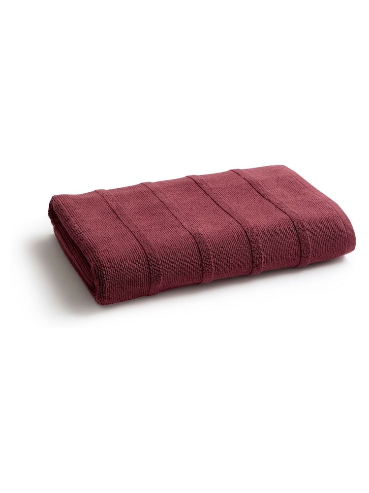 Christy Blackberry Highgate Turkish Cotton Ribbed Towel - Image 2 of 4 Christy Blackberry Highgate Turkish Cotton Ribbed Towel - Image 2 of 4