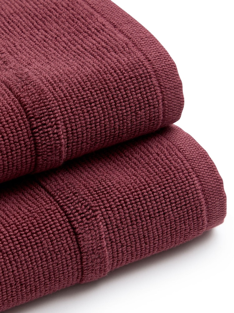 Christy Blackberry Highgate Turkish Cotton Ribbed Towel - Image 4 of 4 Christy Blackberry Highgate Turkish Cotton Ribbed Towel - Image 4 of 4