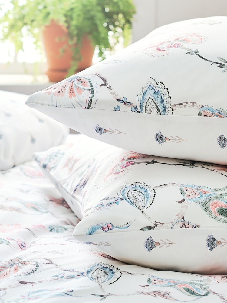 Christy Pink Tropical Floral Cotton Sateen Pillowcase Pair - Image 1 of 3