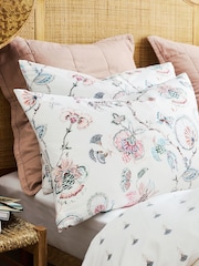 Christy Pink Tropical Floral Cotton Sateen Pillowcase Pair - Image 2 of 3