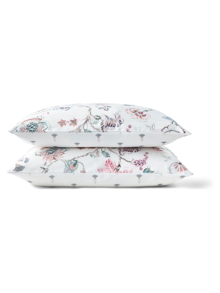Christy Pink Tropical Floral Cotton Sateen Pillowcase Pair - Image 3 of 3