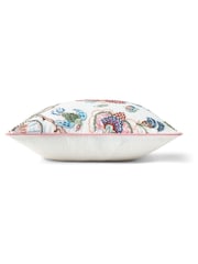 Christy Pink Tropical Floral Embroidered Filled Cushion - Image 4 of 4