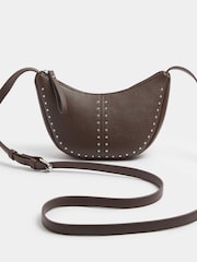 Yours Curve Brown Stud Detail Cross Body Bag - Image 3 of 5