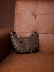 Yours Curve Brown Stud Detail Cross Body Bag - Image 5 of 5