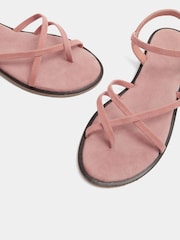 Long Tall Sally Pink Skinny Strap Toe Loop Sandal - Image 5 of 5