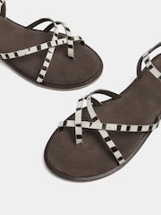 Long Tall Sally Black Skinny Strap Toe Loop Sandal - Image 5 of 5