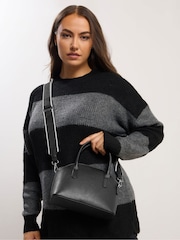 Yours Curve Black Contrast Strap Cross Body Bag - Image 4 of 4