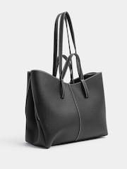 Yours Curve Black Faux Leather Slouchy Shoulder Bag - Image 3 of 5
