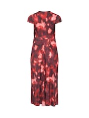 Yours Curve Red London Wrap Twist Front Dress - Image 6 of 6