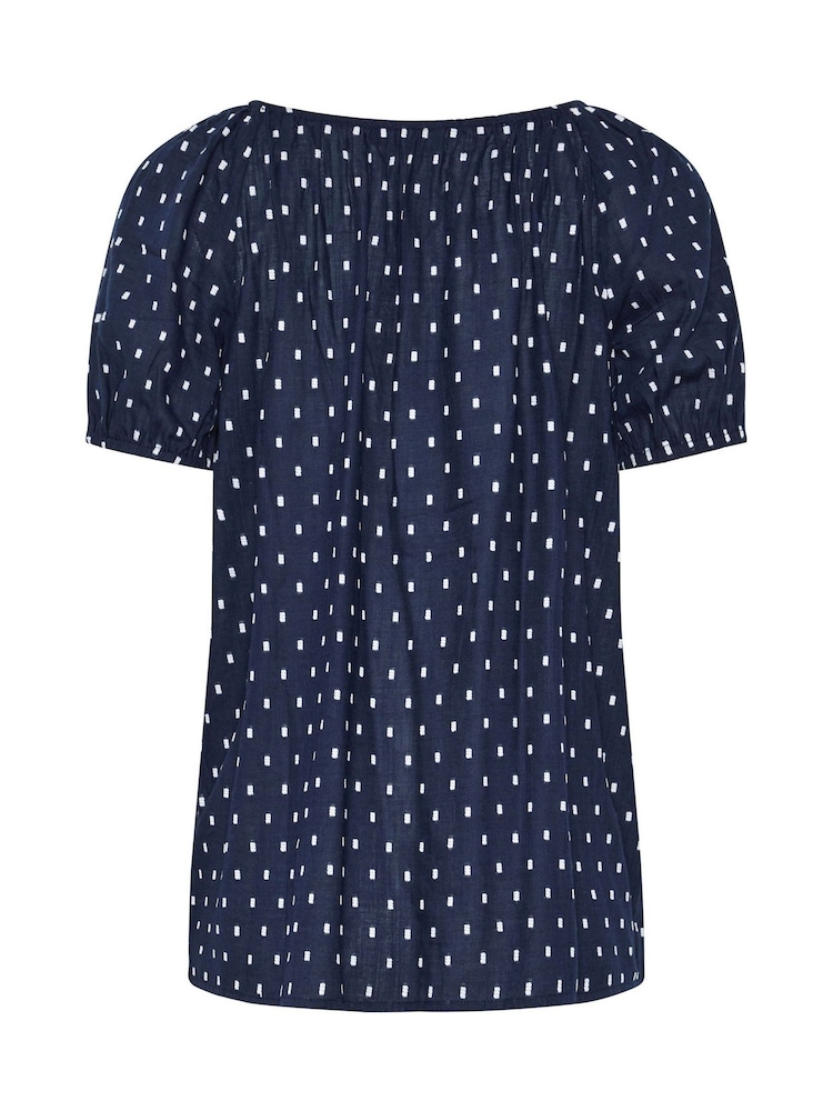 Long Tall Sally Blue Dobby Button Up Shirt - Image 6 of 6 Long Tall Sally Blue Dobby Button Up Shirt - Image 6 of 6