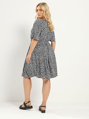 Yours Curve Black Smock Mini Dress - Image 3 of 5