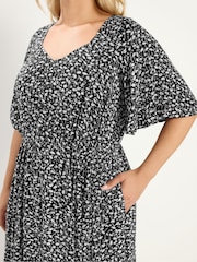 Yours Curve Black Smock Mini Dress - Image 4 of 5