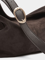 Yours Curve Brown Faux Suede Shoulder Bag - Image 4 of 4