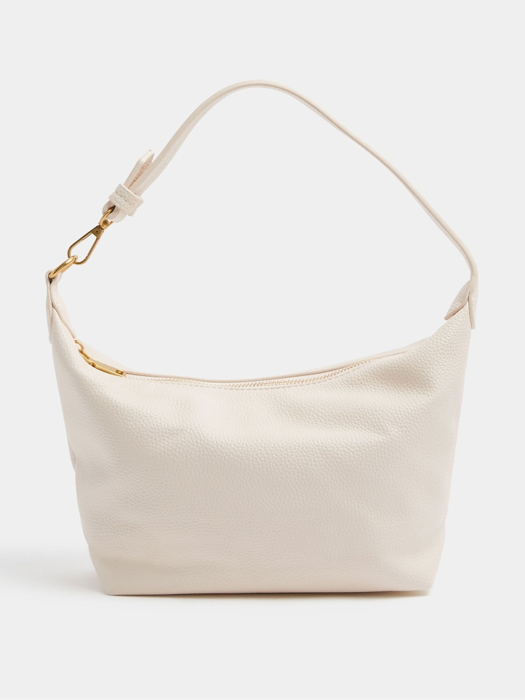 Yours Curve Cream Faux Leather Slouched Shoulder Bag - Image 2 of 4 Yours Curve Cream Faux Leather Slouched Shoulder Bag - Image 2 of 4