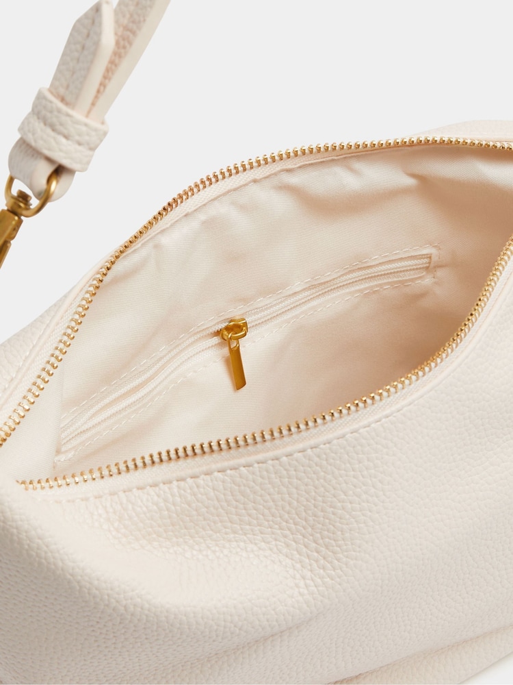 Yours Curve Cream Faux Leather Slouched Shoulder Bag - Image 4 of 4 Yours Curve Cream Faux Leather Slouched Shoulder Bag - Image 4 of 4