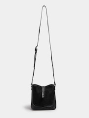 Yours Curve Black Faux Suede Cross-Body Bag - Image 2 of 3