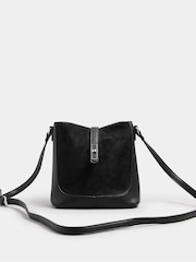 Yours Curve Black Faux Suede Cross-Body Bag - Image 3 of 3